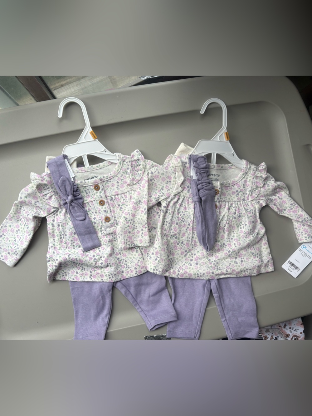 Floral Lavender Baby Girls' Two-Piece Legging Set